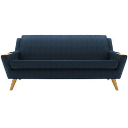 G Plan Vintage The Fifty Five Large 3 Seater Sofa Velvet Indigo